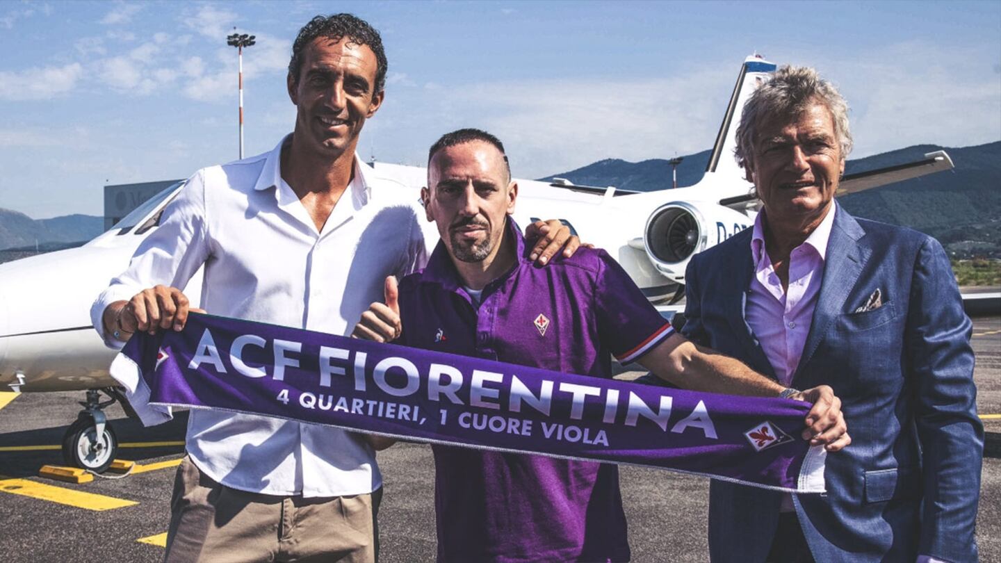 Así presentó Fiorentina a Frank Ribéry