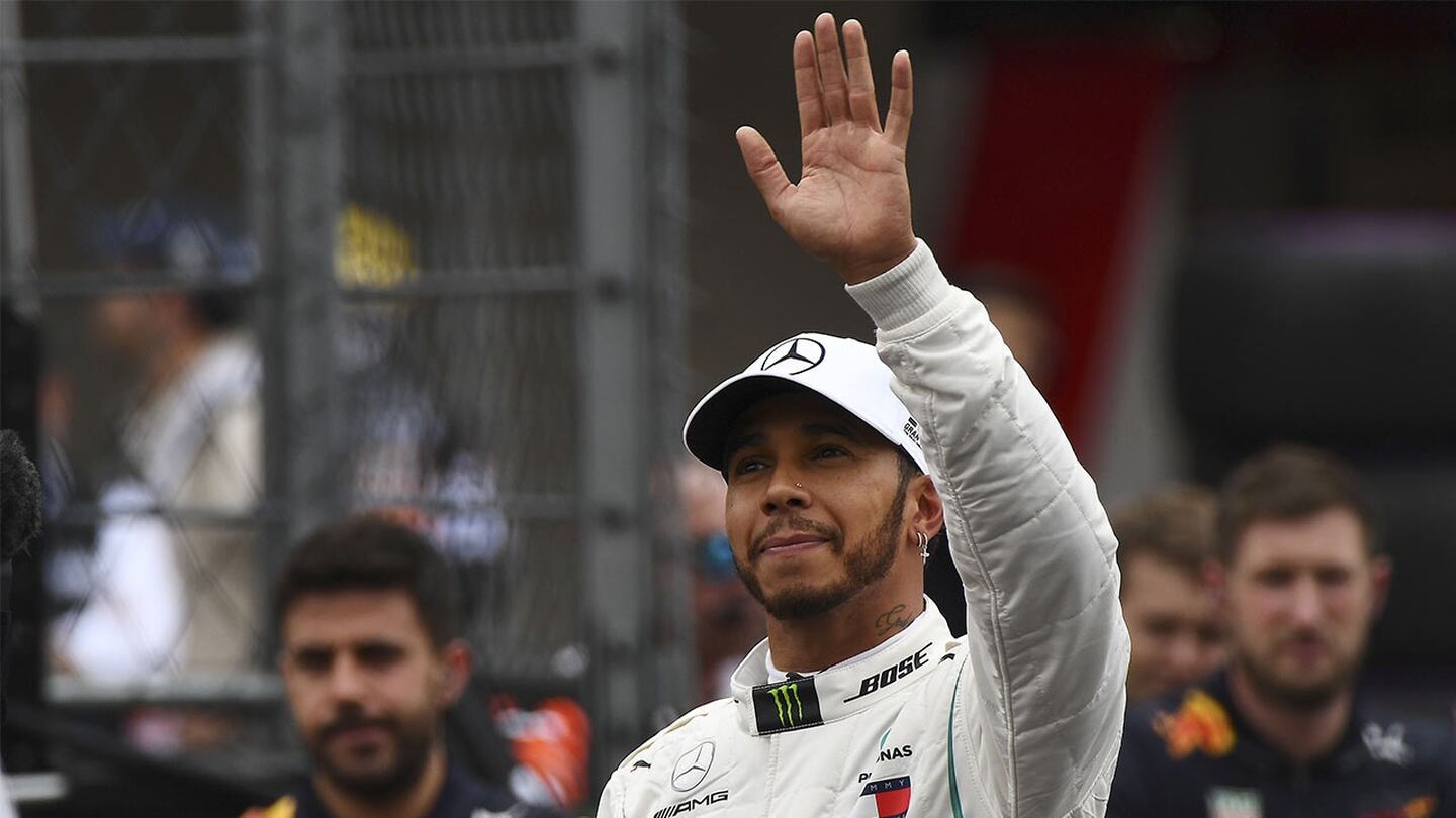 ¡La alegría de Lewis Hamilton en el Gran Premio de México!