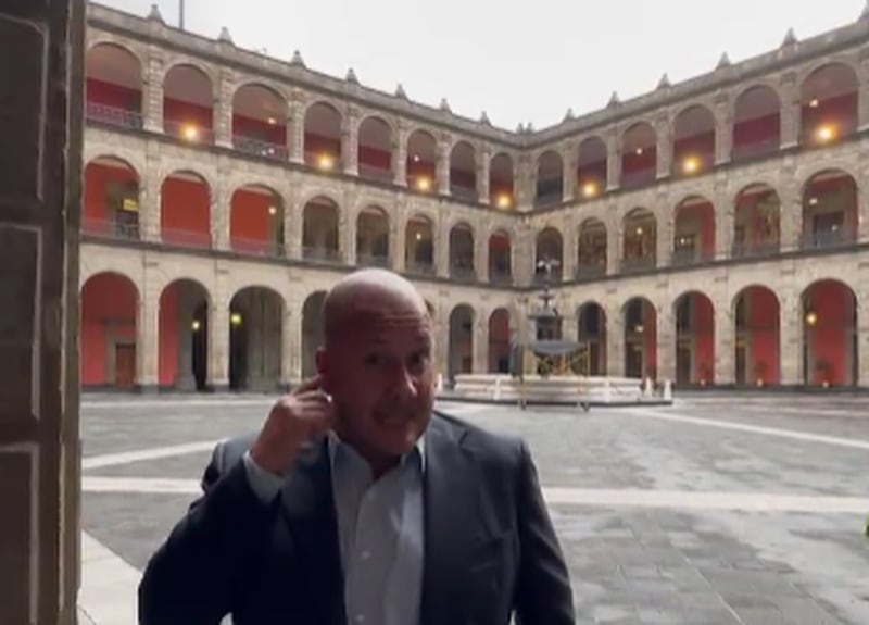 Enrique Alfaro visitó al presidente López Obrador en Palacio Nacional (Ciudad de México) (Foto: Twitter/@EnriqueAlfaroR)