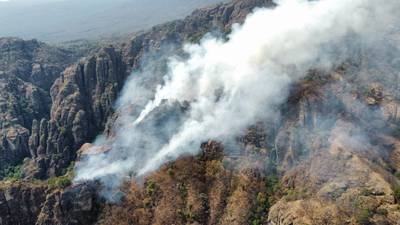 Se registra incendio en Cerro del Tepozteco, autoridades señalan control del 60 por ciento