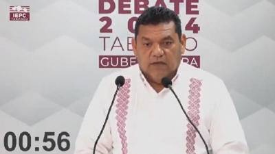 ‘Hoy es ley la corrupción en México’: Javier May se confunde en debate estatal de Tabasco