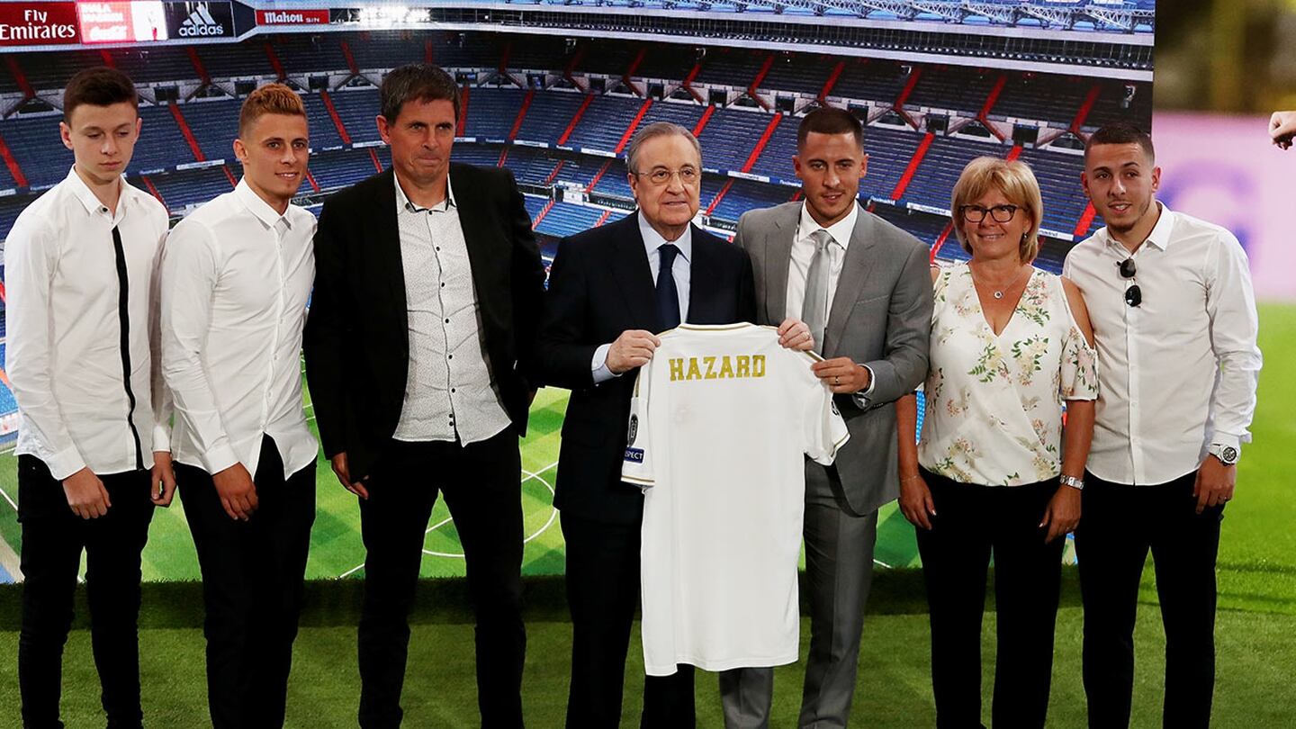 La bienvenida que le dio Florentino Pérez a Eden Hazard