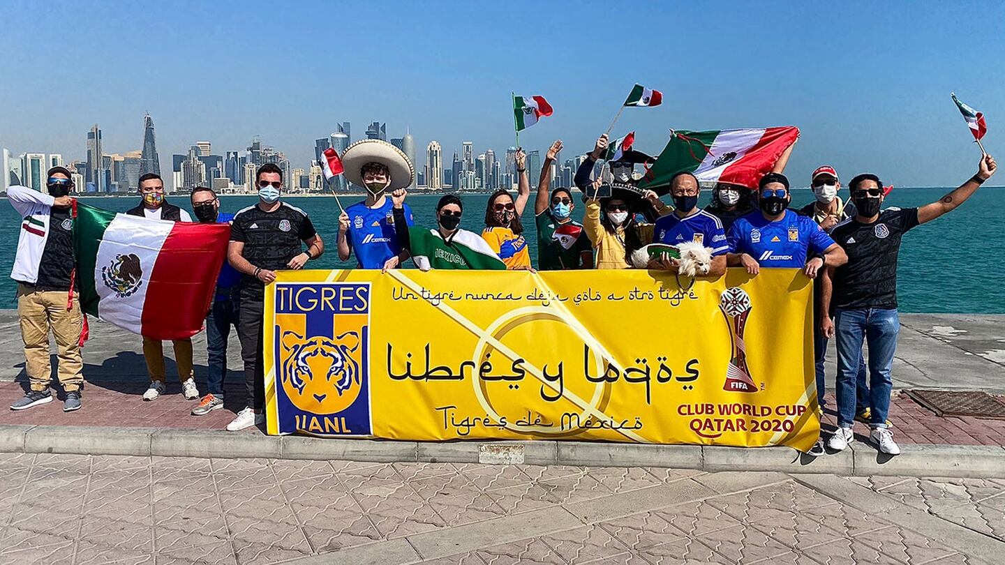 ¡La comunidad mexicana en Catar demostró su apoyo a Tigres de cara al Mundial de Clubes!