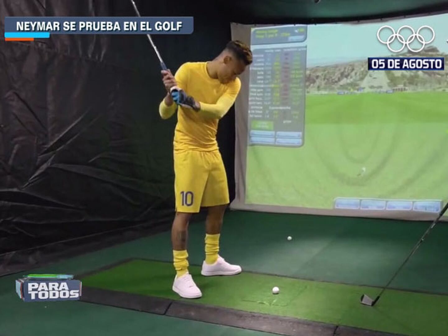 Neymar cambió el balón por el golf