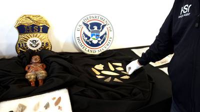 Devuelve HSI El Paso más de 100 artefactos arqueológicos robados a México