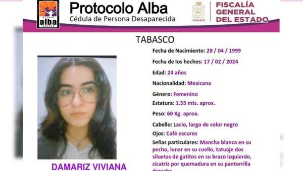 Feminicidio en Tabasco: Damariz desapareció y fue hallada sin vida cinco días después