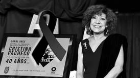 Muere Cristina Pacheco, legendaria periodista de ‘Aquí nos tocó vivir’: ‘Estaremos juntos siempre’ 