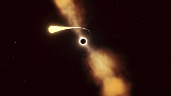 Así ocurre una espaguetificación: el momento en que una estrella es 'devorada' por un agujero negro