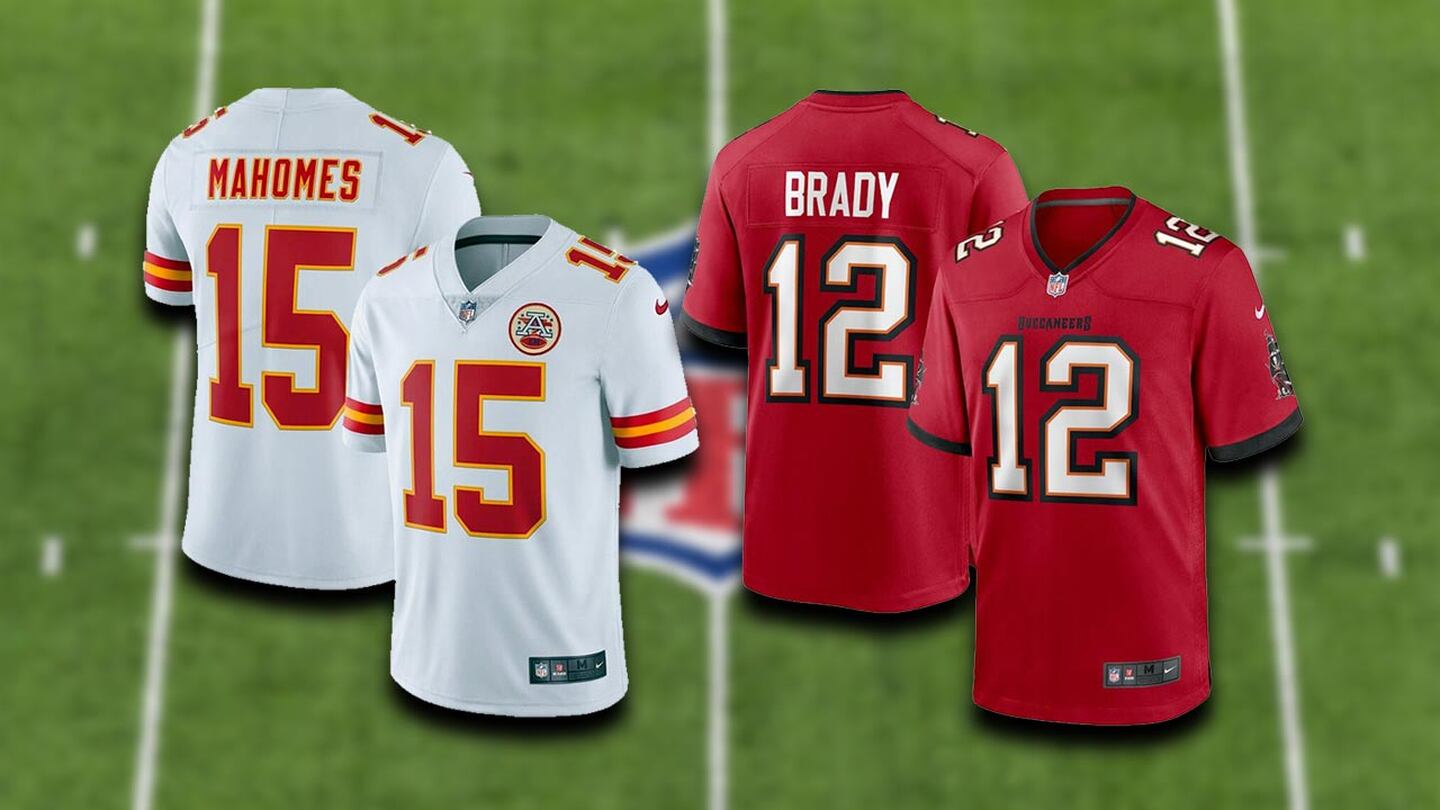 Los jerseys más vendidos en la temporada 2020 de la NFL: Mahomes y Brady, las figuras del Super Bowl LV