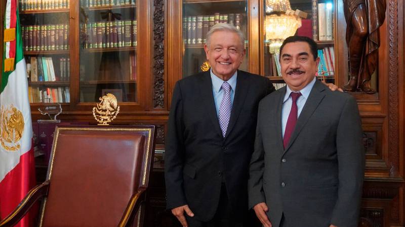 Andrés Manuel López Obrador nombró como nuevo secretario de Energía a Miguel Ángel Maciel Torres (derecha) (Foto: X| @lopezobrador_)
