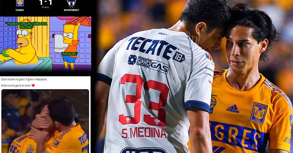 Długotrwała miłość!  MEMY dla Vigón, Córdova, ich namiętny pocałunek i remis Tigres-Rayados – Fox Sports