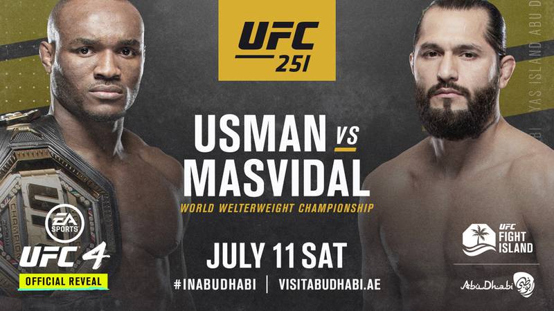 Tremenda cartelera para UFC 251 que estelarizarán Masvidal vs. Usman
