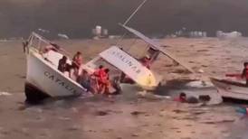 Así fue el momento en que un yate se hundió en Puerto Vallarta (Video)