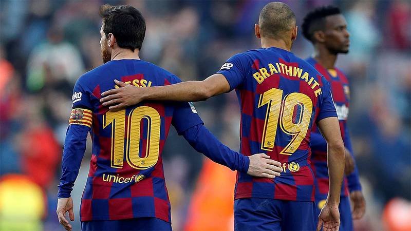 Martin Braithwaite negó pedir el '10’ de Messi en Barcelona