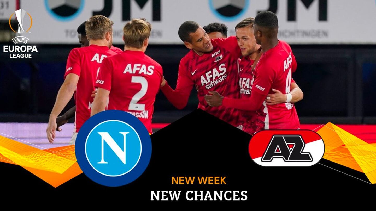 AZ Alkmaar viajará sólo con 17 jugadores para el duelo ante Napoli