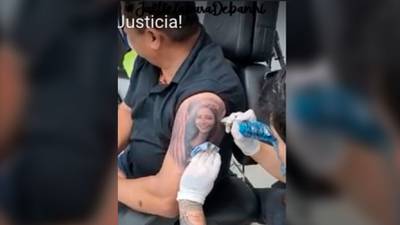 Mario Escobar, papá de Debanhi, se tatúa el rostro de su hija: ‘Es un recordatorio de justicia’ 