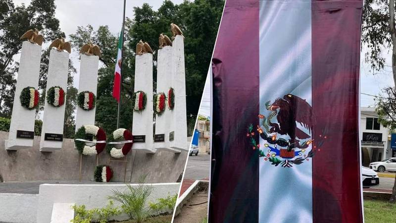 El gobierno de Nayarit modificó la bandera mexicana con los colores de Morena