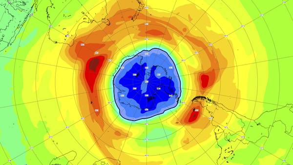 Agujero de ozono sobre el Polo Sur ya supera en tamaño a la Antártida