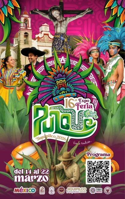 Fechas y programa de la Feria del Pulque 2026. (Foto: Gobierno de Jiquipilco)