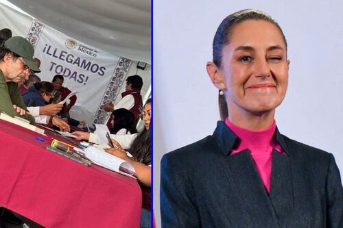 Quadri ‘repudia’ pensión para adultos mayores… pero fue captado inscribiéndose, exhibe Sheinbaum