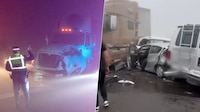 Carambola en la autopista México-Veracruz deja un muerto y 10 autos afectados
