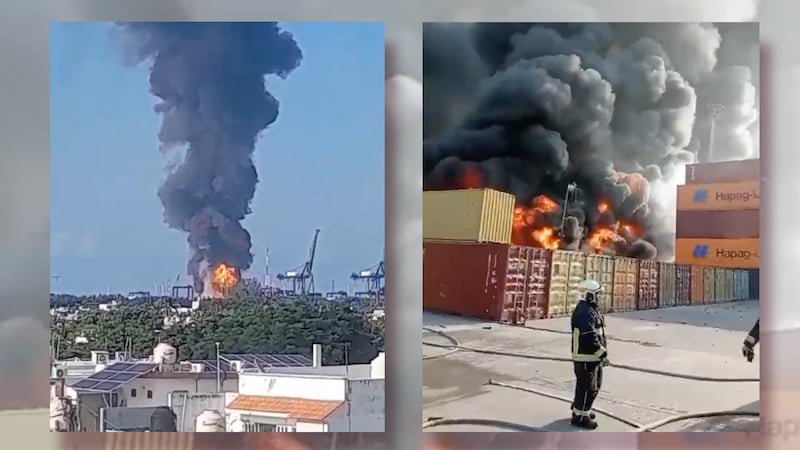 (VIDEO) Explosión en Puerto de Veracruz provoca fuerte incendio; contenedores tenían químicos