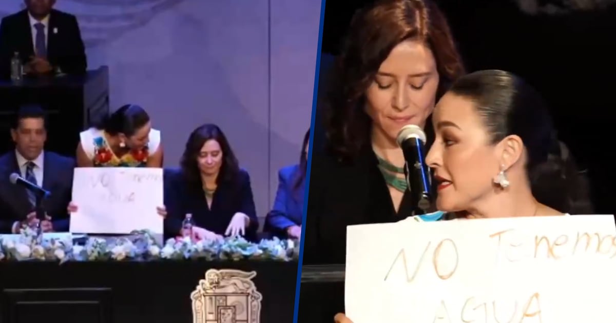 Regidora de Morena interrumpe entrega de llaves a Díaz Ayuso en Aguascalientes: 'No tenemos agua' – El Financiero
