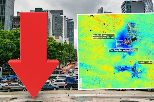 (MAPA) La Ciudad de México se hunde más de 2 cm al mes: Así lo revela nuevo satélite de la NASA