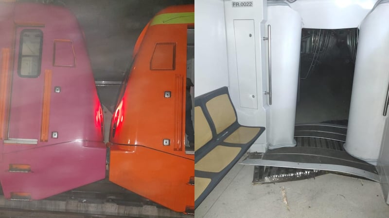 Accidente en Línea 12 del Metro: Chocan dos trenes en vías secundarias de la estación Mixcoac