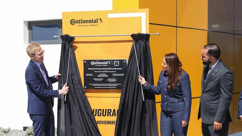 Tere Jiménez inaugura segunda planta de Continental en Aguascalientes; la inversión fue de 90 mdd