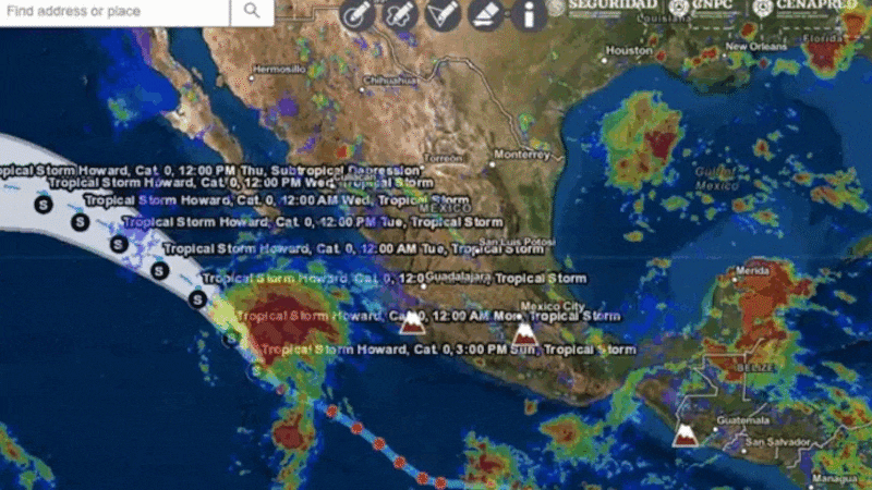 Tormenta tropical ‘Howard’: Esta es la trayectoria que seguirá en el Pacífico