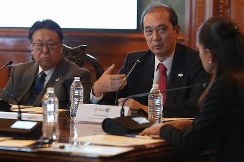 Sheinbaum recibe a representantes del sector empresarial de Japón en Palacio Nacional