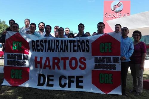 Restaurantes yucatecos, en riesgo de quebrar por altas tarifas eléctricas