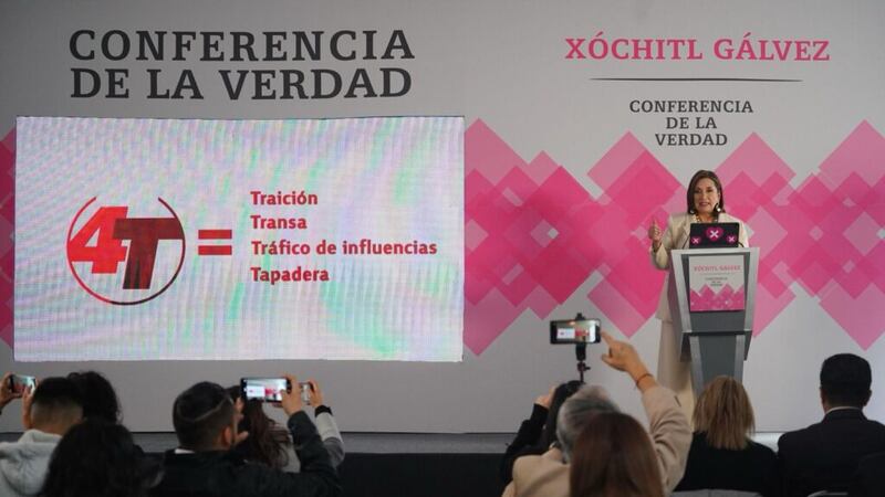 ‘Traición, transa, tapadera y tráfico de influencias’: Xóchitl Gálvez califica a la 4T