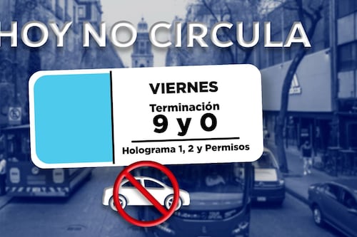 ¿Te toca ir a la fiesta sin auto? Así queda el Hoy No Circula en CDMX y Edomex este viernes 9 de octubre