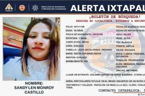 ¿Qué se sabe de la desaparición de Sandy Monroy en Ixtapaluca, empleada de un verificentro?