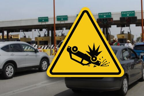 Carambola en la autopista México-Pachuca deja cuatro lesionados; un auto volcó tras el impacto