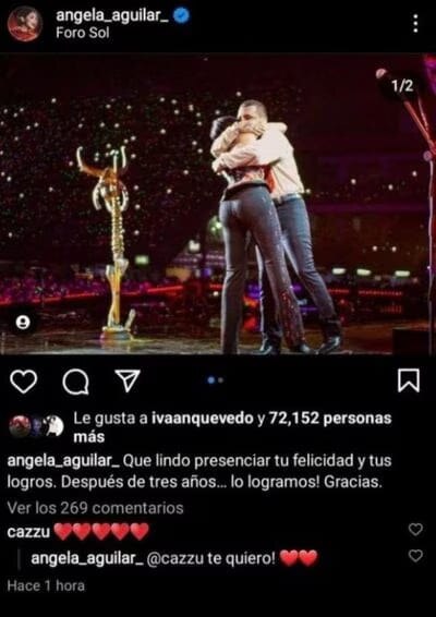 Ángela Aguilar le dijo a Cazzu que la quería. (Foto: Instagram)