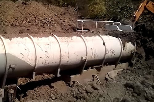 Semar incauta contenedores enterrados con 48 mil litros de hidrocarburo en Veracruz