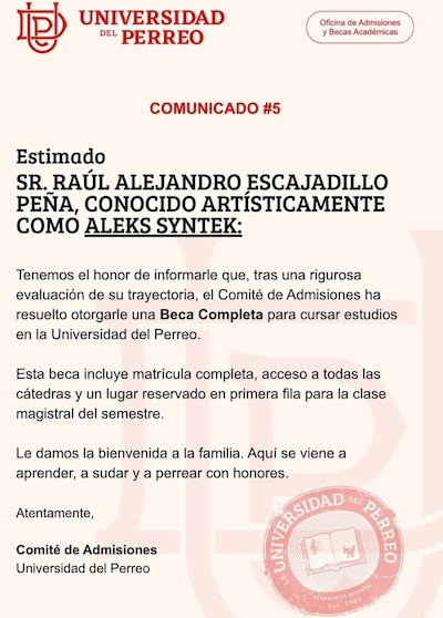 Wisin realizó una invitación a Aleks Syntek para unirse a la Universidad del Perreo. (Foto: Captura)