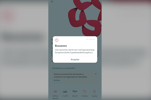 App de Banamex se cae en plena quincena: Usuarios no pueden acceder a sus cuentas