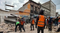 Barda de edificio en restauración se derrumba en alcaldía Cuauhtémoc; hay 4 heridos
