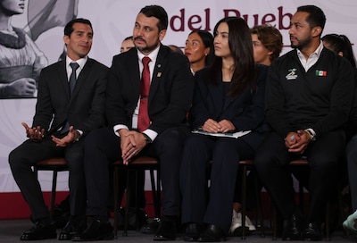Jahir Ocampo Marroquín (extrema derecha) es director de del Centro Nacional de Alto Rendimiento, de la Conade. (Foto: Galo Cañas/Cuartoscuro)