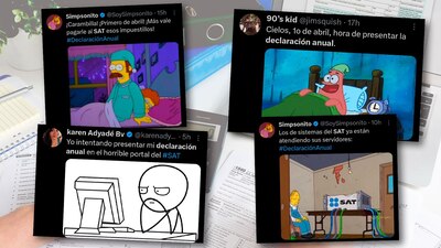 La declaración de impuestos en el SAT empezó y como saldo llegaron los memes. (Foto: Especial El Financiero)