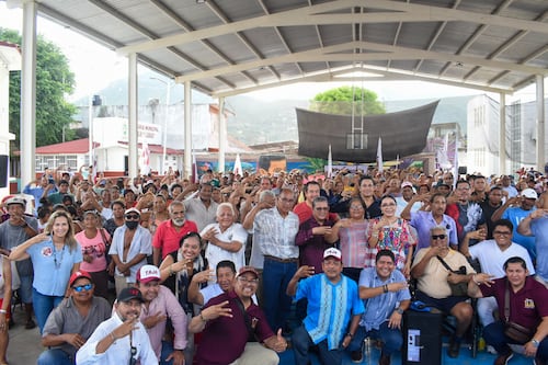 Desean pronta recuperación a la presidenta Claudia Sheinbaum en asamblea informativa encabezada por Esthela Damián en Acapulco