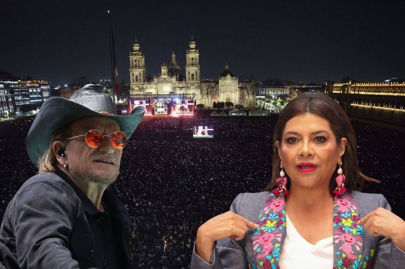 ‘Felices de que vengan’: Clara Brugada invita a U2 a dar un concierto gratis en el Zócalo de la CDMX