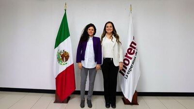 Hace dos semanas, la senadora Cynthia López Castro (derecha) renunció al PRI. Este 11 de noviembre se suma al proyecto de Claudia Sheinbaum