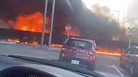 Estalla pipa tras chocar contra tren en Aguascalientes; hay lesionados y casas incendiadas