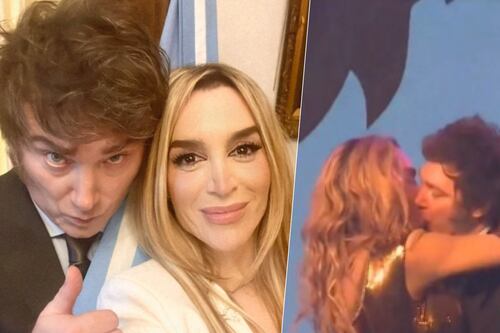 El apasionado beso viral de Javier Milei a su novia, la actriz Fátima Flórez, sobre el escenario