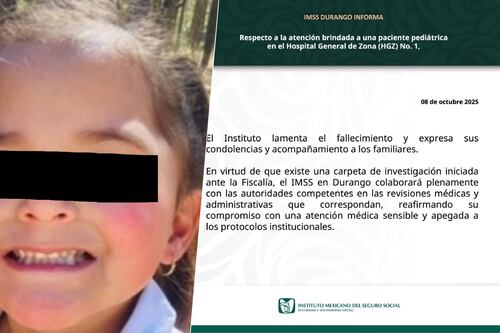 ‘Se fue esperando que la atendieran’: Muere Daenerys, niña de 4 años, por negligencia del IMSS en Durango